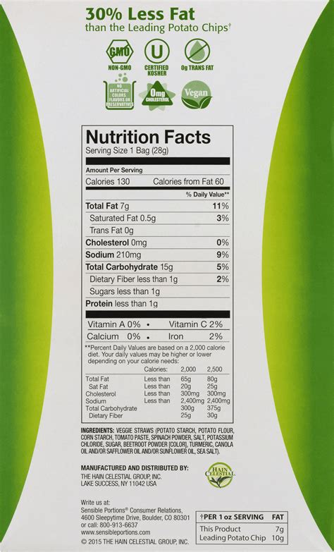 are veggie straws quality ingredients